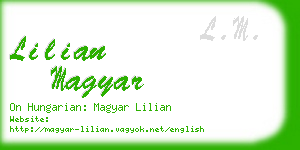 lilian magyar business card